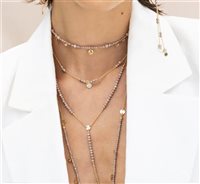 Collana Rue des Mille Donna Gipsy Chic in Argento Zircone GR-031 M3 AU - GR-031 M3 AU